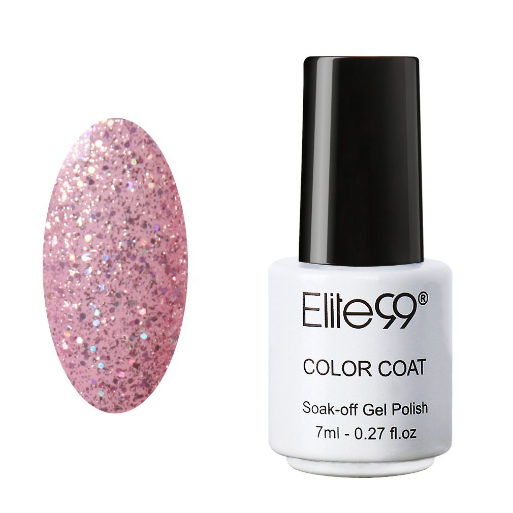 Elite99 Soak Off UV LED Gel Nail Polish Manicure Lacquer Nail Art Decoration 7ml 1353 Shimmer Pink