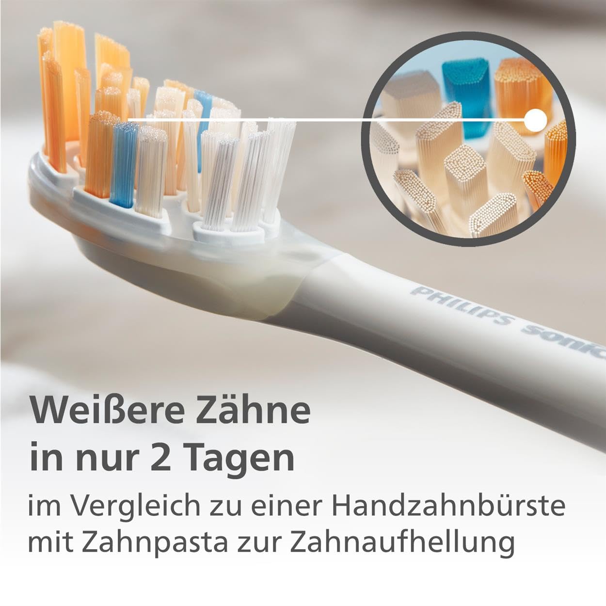 Philips Sonicare Original A3 Premium All-in-One Standard-Schallzahnbürstenköpfe - 2er-Pack in Weiß (Modell HX9092/10)