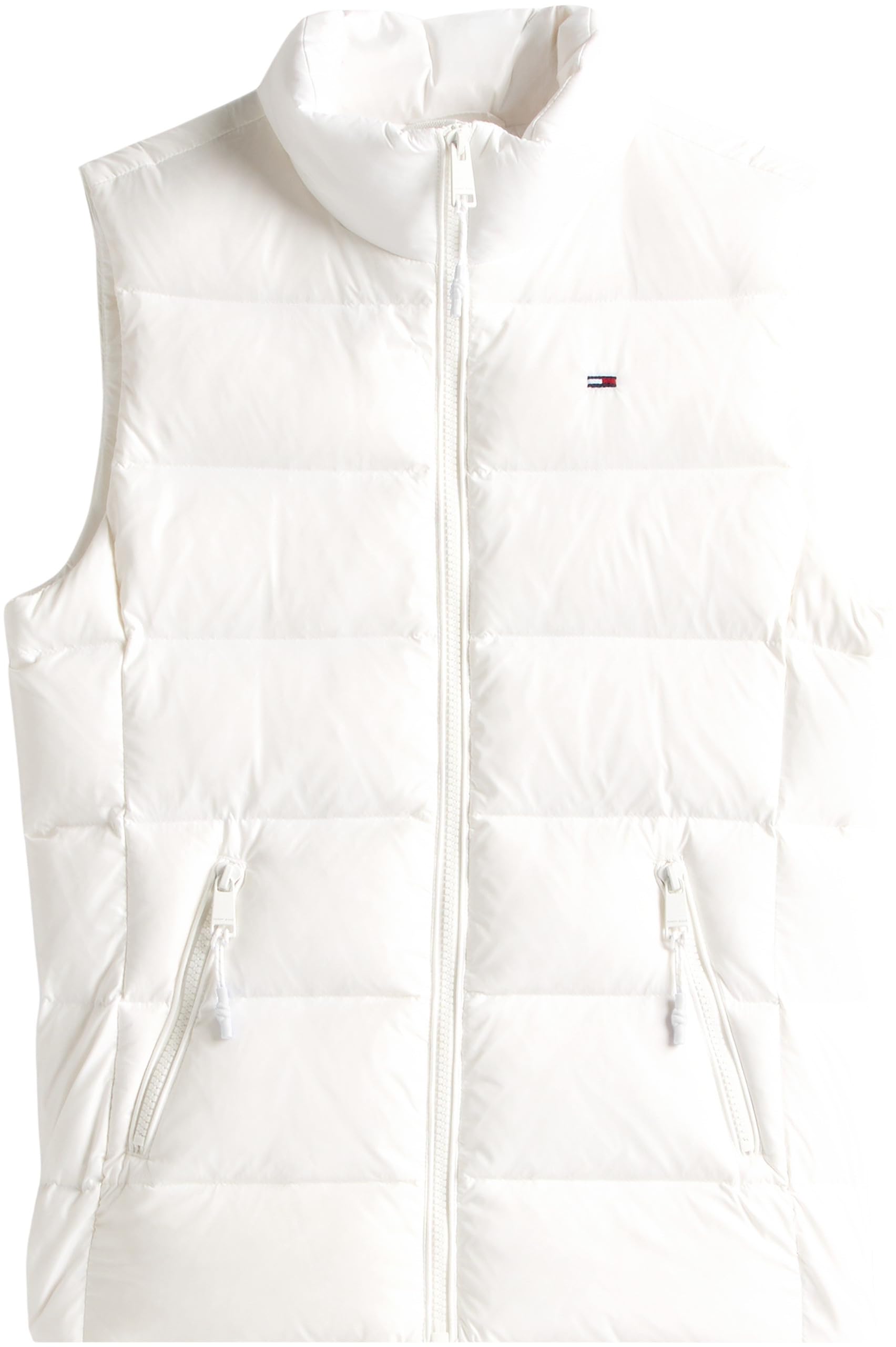 Tommy Jeans Veste sans Manches Femme Slim Zip Print Down avec Col Montant