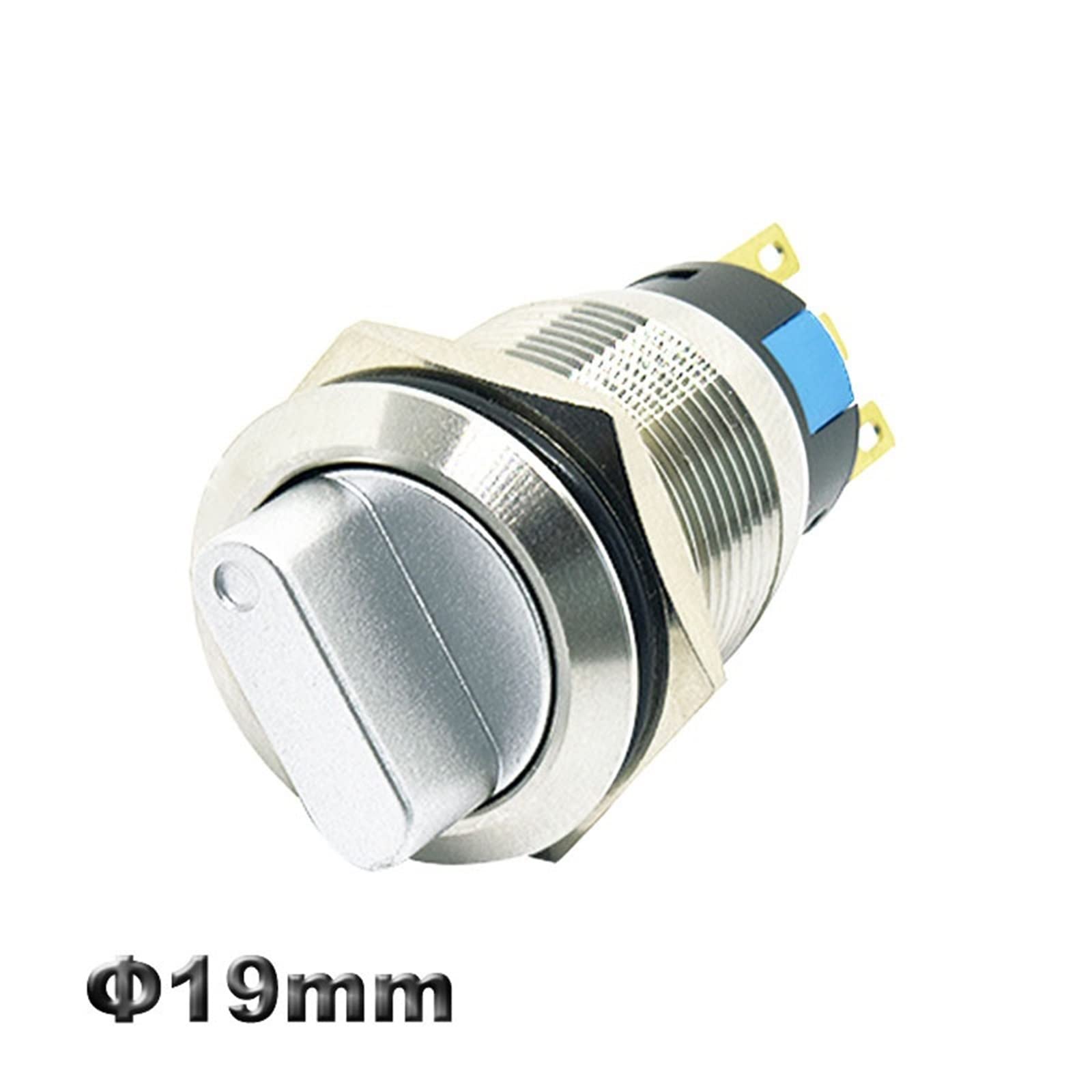 Amazon.co.jp: 19mm メタル セレクター ロータリー スイッチ 2 3