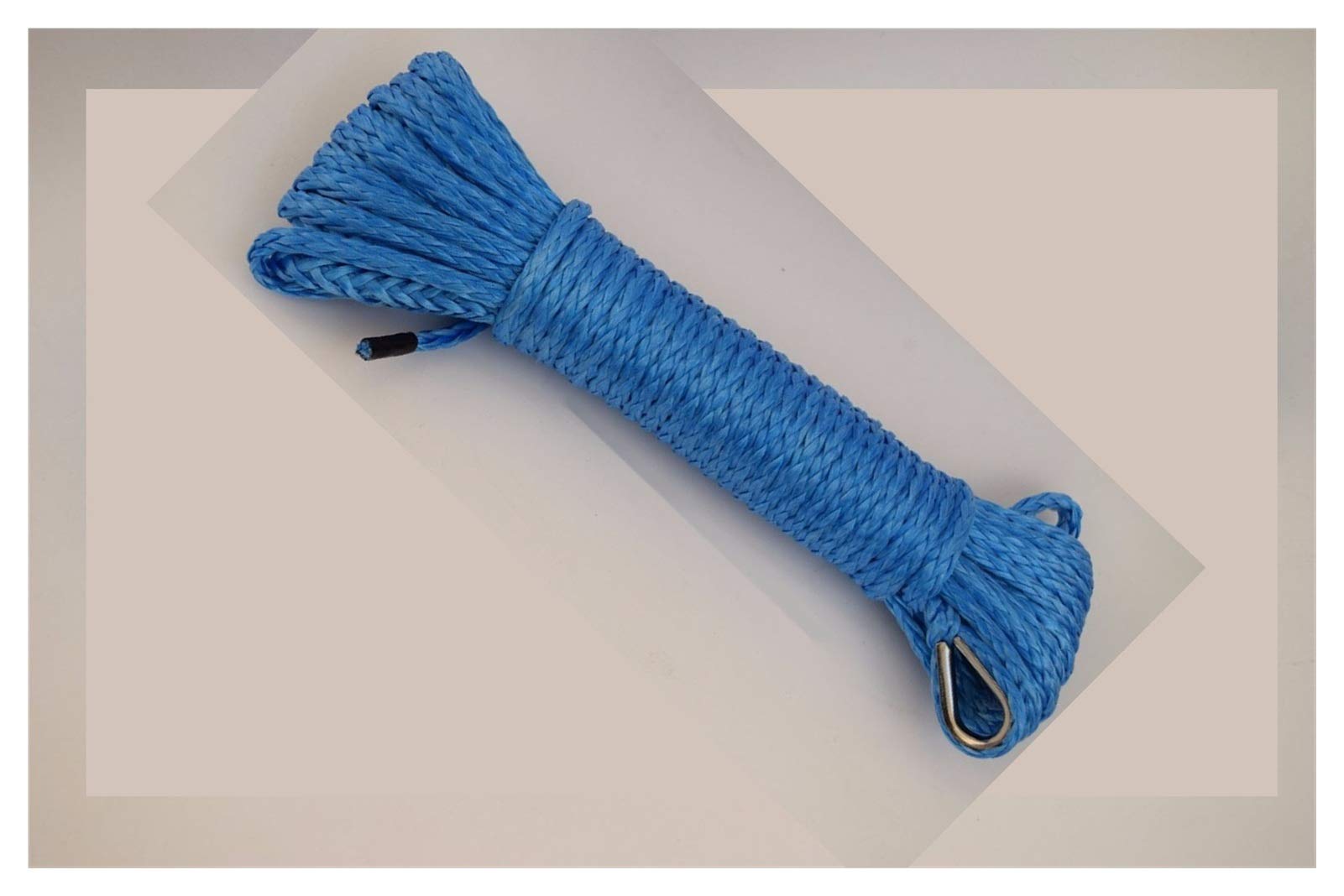 Winch Rope, Blue 5mm*15m Synthetic Rope,ATV Winch Cable,Rope for ATV Winch,ATV Winch Relay, Winch Rope