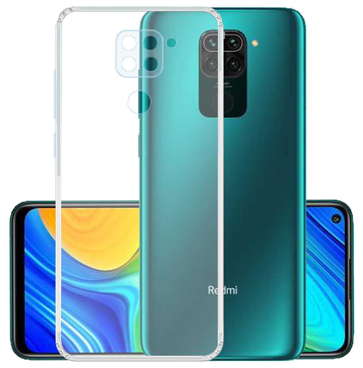 YOFO Back Cover for Mi Redmi Note 9 (Flexible|Silicone|Transparent|Camera Protection|DustPlug) (B09GPF337Y) Amazon Price History, Amazon Price Tracker