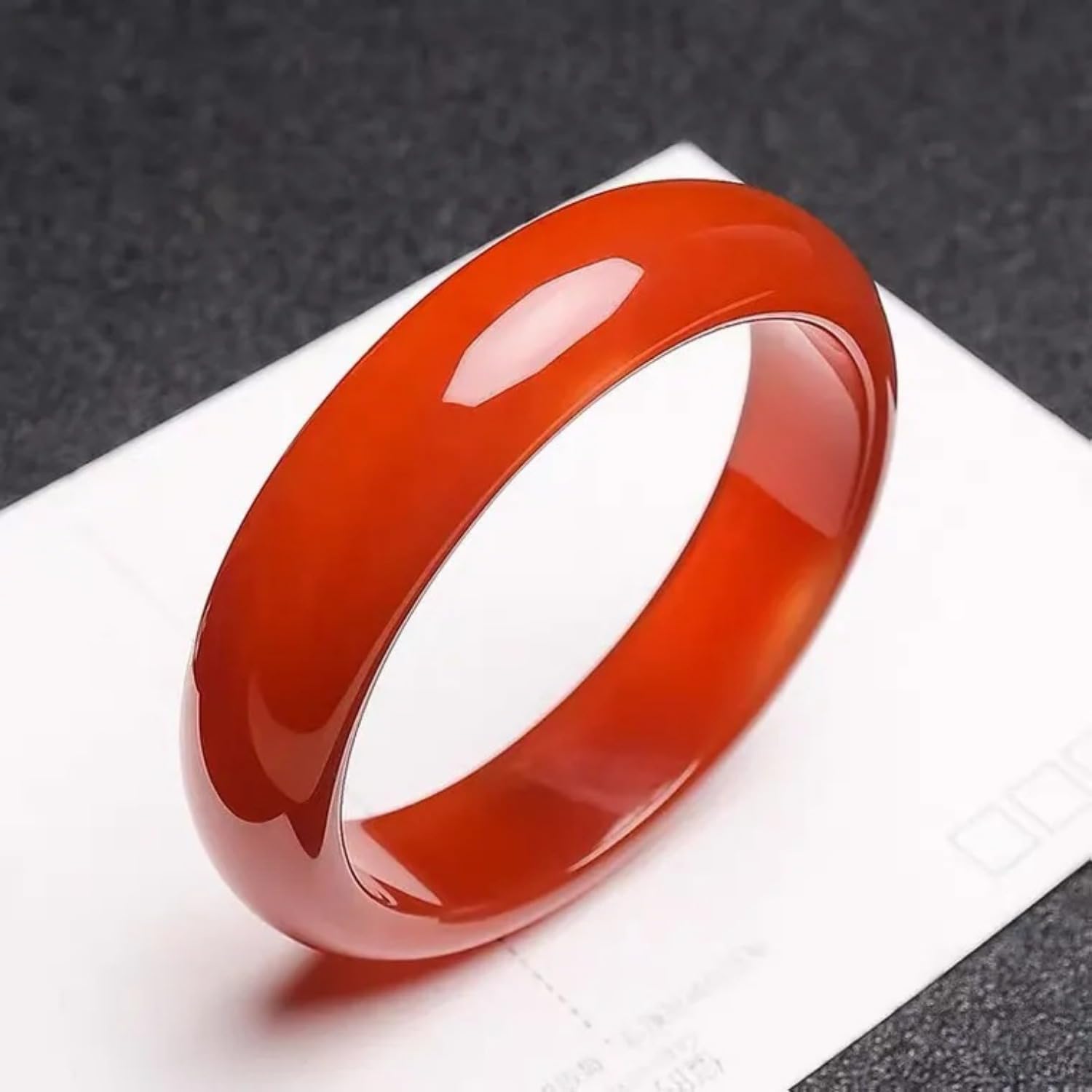 Gemstone Bangles,Brazilian Red Jadeite Stone Bracelet, Memorable Gift for Friend on Birthday - Image 4