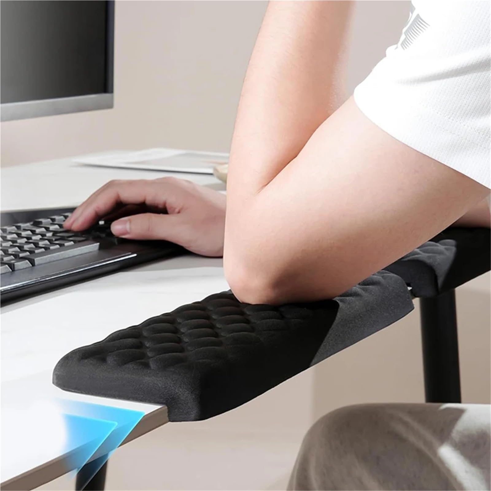 Repose-poignets pour clavier 2 Pack L-Shaped Desk Elbow Pad Keyboard Wrist Rest Ergonomic Support For Gaming Office Computer PC Painting pour Office