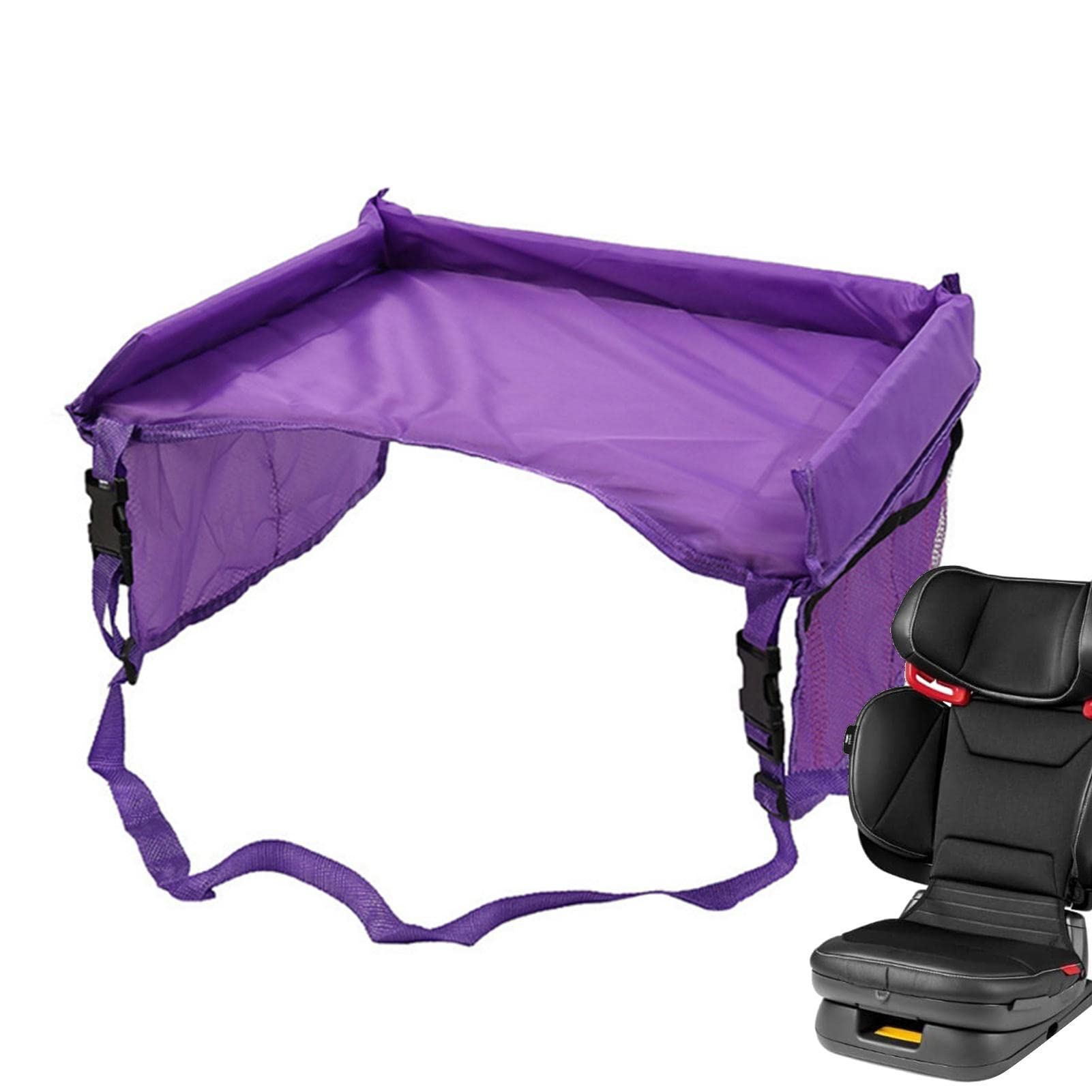 Bandeja de Viaje para Asiento de Coche para niños,Bandeja de Regazo para Asiento de Coche para niños pequeños Que juegan a Dibujar | Road Trip Essentials - Mesa de Actividades con Bolsa