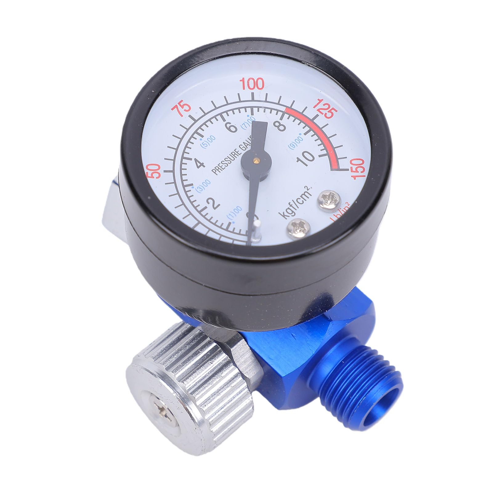 Manomètre de Régulateur de Pression d'air 1/4 po. pour Pistolet à Peinture en Aérosol, Régulateur Pression Pistolet Peinture, Plage Réglable 0-10BAR (0-150PSI)