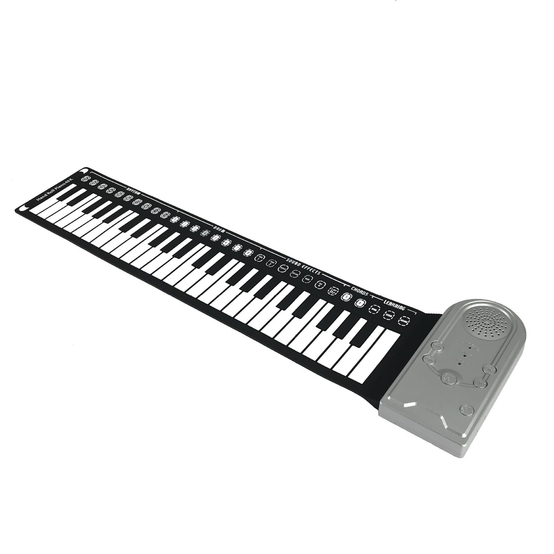 49 Klawiszowy Przenośny Składany Profesjonalny Elektroniczny Instrument Fortepianowy(Silver)