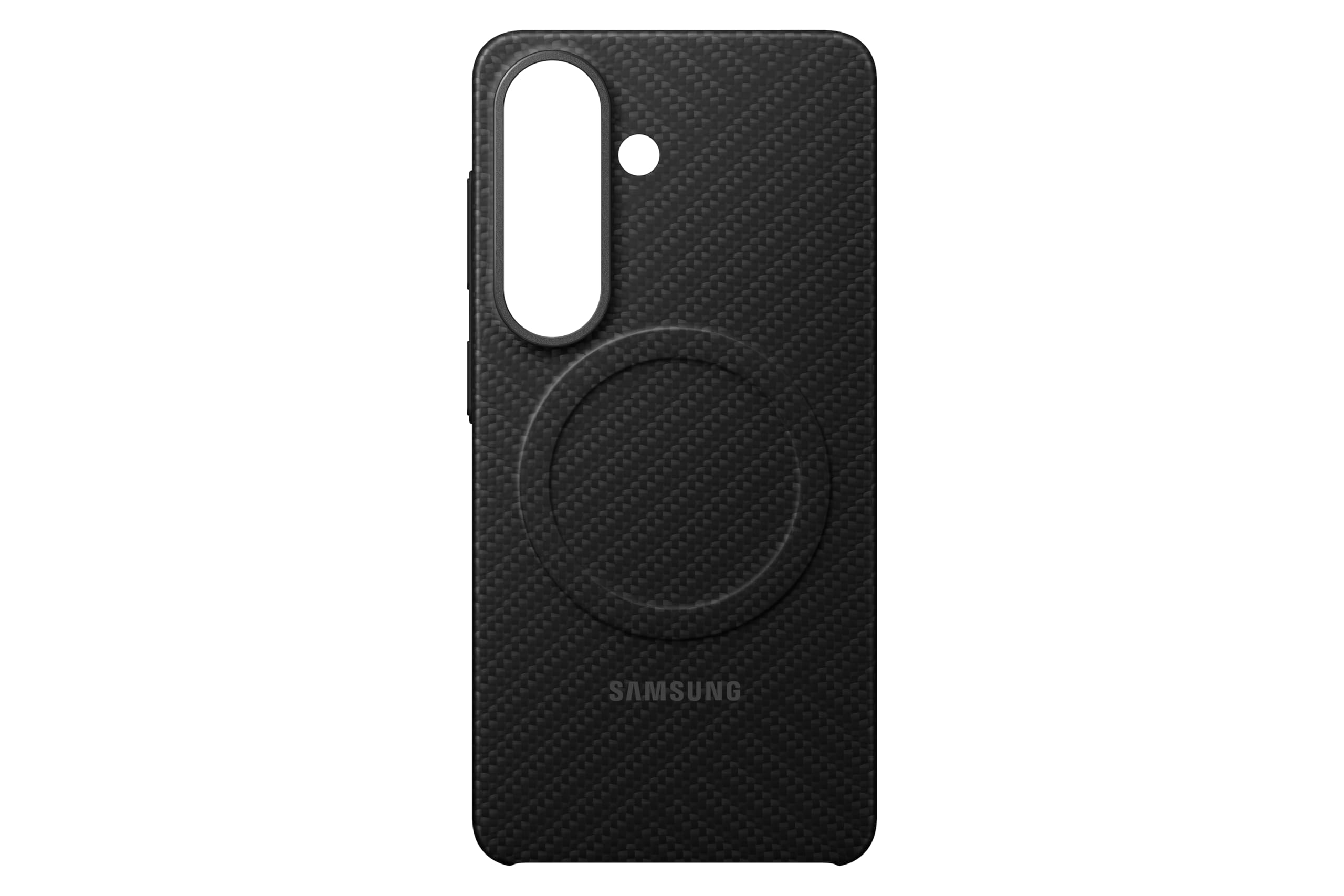 Samsung Carbon Magnet Smartphone Case EF-KS942, Hülle für das Galaxy S26, Handy-Hülle mit Magnetring zur Anbringung von Zubehör, Schutz Case, stoßfest, dünn und griffig, Black