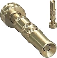 MAXFLO Heavy Duty Brass High Pressure Hose Nozzle - Adjustable Spray Patterns for Garden Hose, Car Wash, Power Washer