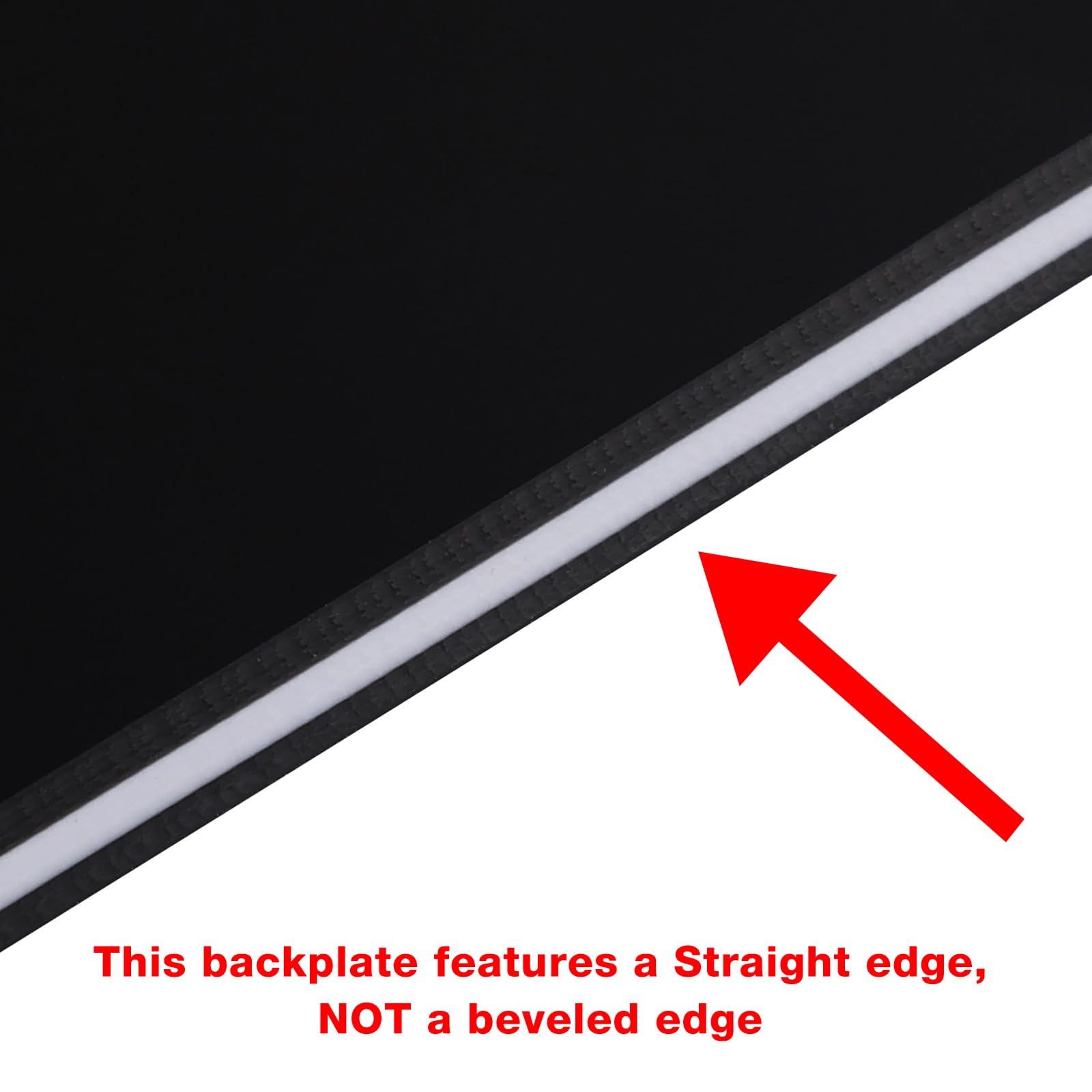 Banworks 3 Ply Strat Backplate 6-Hole Electric Guitar Trem Tremolo Cover for Chinese-Made Squier Strat ST JT/HGB-02 Glossy Black - Image 3