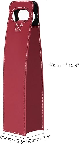 Miniatura 2 de PATIKIL Bolsa de regalo de vino, bolsa de vino reutilizable de cuero para botellas de vino, bolsas de regalo portátiles de champán para picnic,