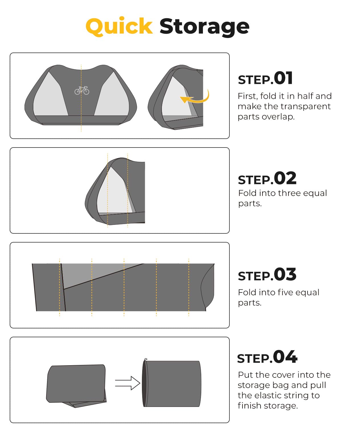 BougeRV Funda para bicicleta para transporte en rack, cubierta de bicicleta de viaje 2/3/4 con luz trasera transparente para SUV, caravana, camión, cubierta gruesa 600D Oxford impermeable para