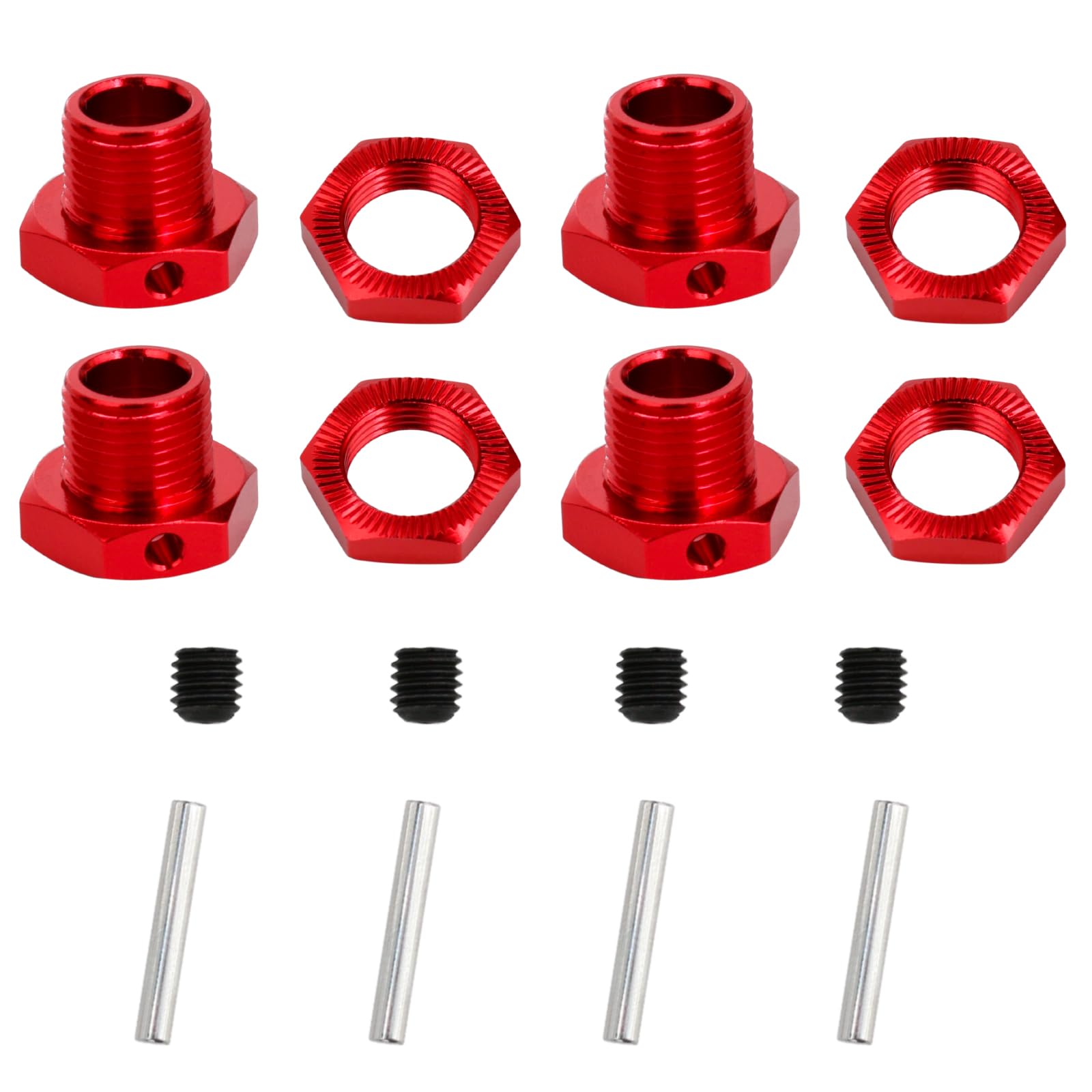 BENMAZ Aluminum Alloy 17mm Wheel Hex Nut Set Upgrade Parts for Arrma 1/8 Typhon 6S 1/7 Mojave Felony Infraction Limitless,Replace #ARAC9416#ARAC9763#