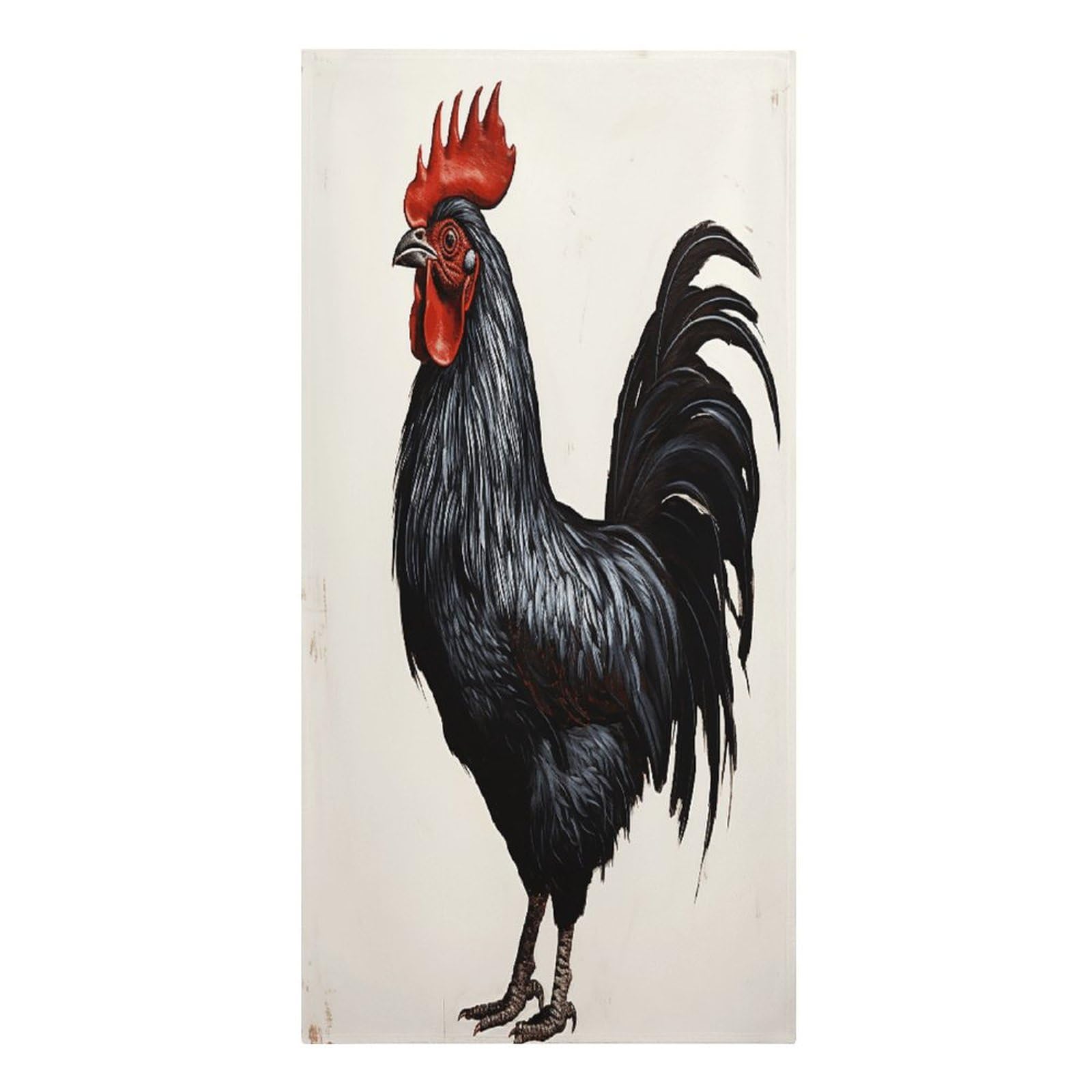 VstaDank Black Rooster Beach Towel Microfiber Oversized Beach Blanket Super Absorbent Soft Pool Bath Towel Sand Free Quick Dry Travel Towels Gifts for Yoga Sports Adults 30" X 61"