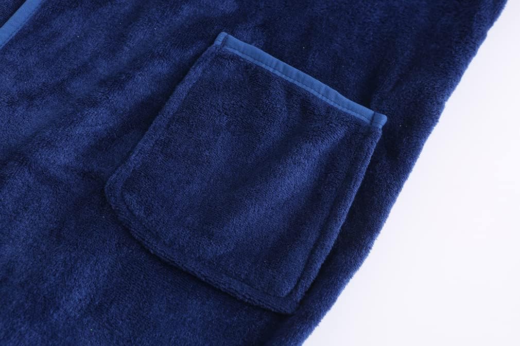 Boys Girls Bathrobe Soft Towel Hooded Robe Kids Terry Cloth Cotton Robes - Image 5