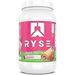 RYSE Loaded Protein Powder - Little Debbie Strawberry Shortcake Rolls - 25g Whey Protein Isolate & Concentrate with Prebiotic Fiber & MCTs - Low Carb & Low Sugar - 27 Servings / 2 lb Tub