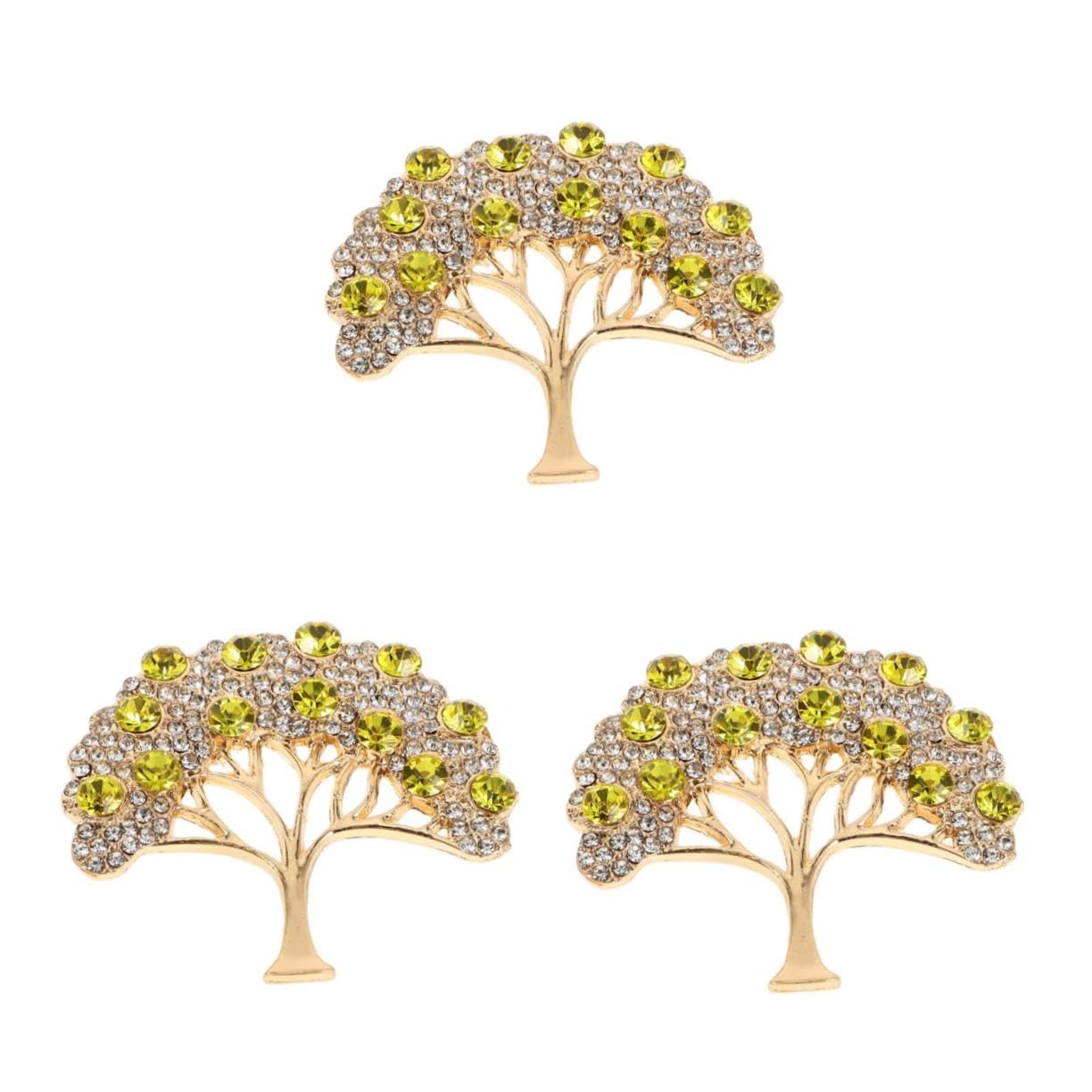 Broche, alfileres, Clip para Chal, Adorno para Sombrero, Diamantes de imitación, Colgante de Buena Suerte para Navidad, Ropa, aleación de Zinc Dorado