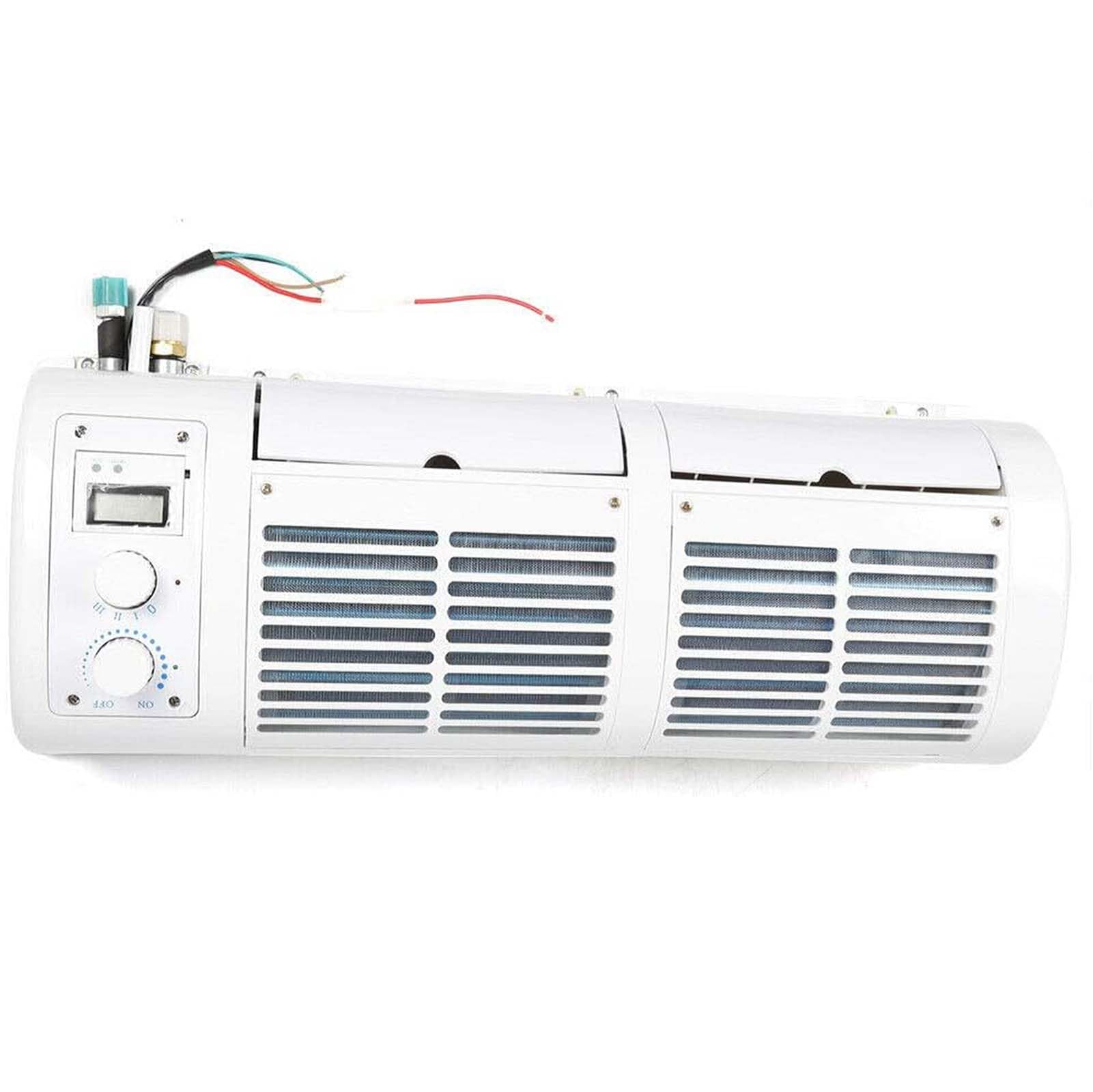 Condizionatore d'Aria Universale per Auto Climatizzatore Ventilatore A 3 velocità per Auto Caravan Camion Montato A Parete Display LCD Regolazione Manuale Kit Evaporatore,24v