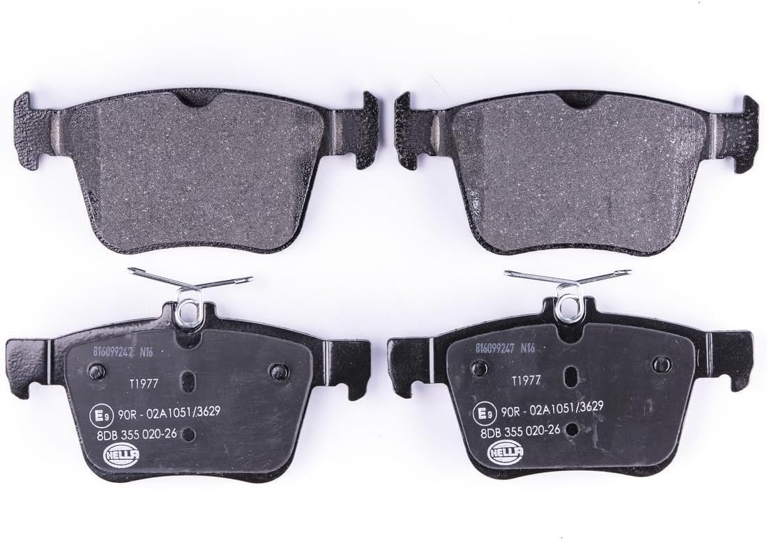 HELLA 8DB 355 020-261 Brake Pad Set – Not Ready for Wear Indicator – T1977 – e.g. AUDI / CUPRA / SEAT / SKODA / VOLKSWAGEN