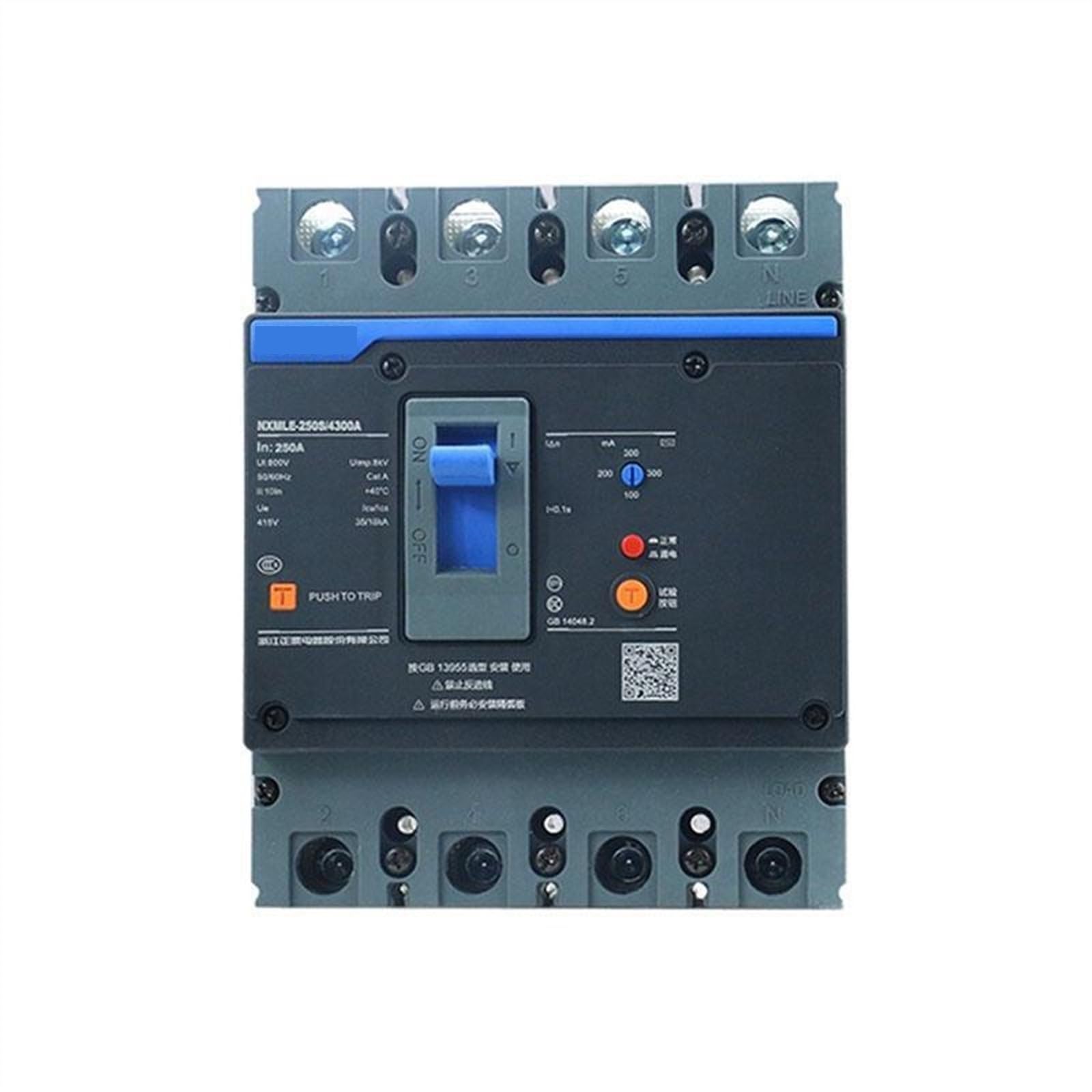 Disjoncteur NXMLE-250H/4370B boîtier plastique triphasé AC400V 180A pour tableau électrique