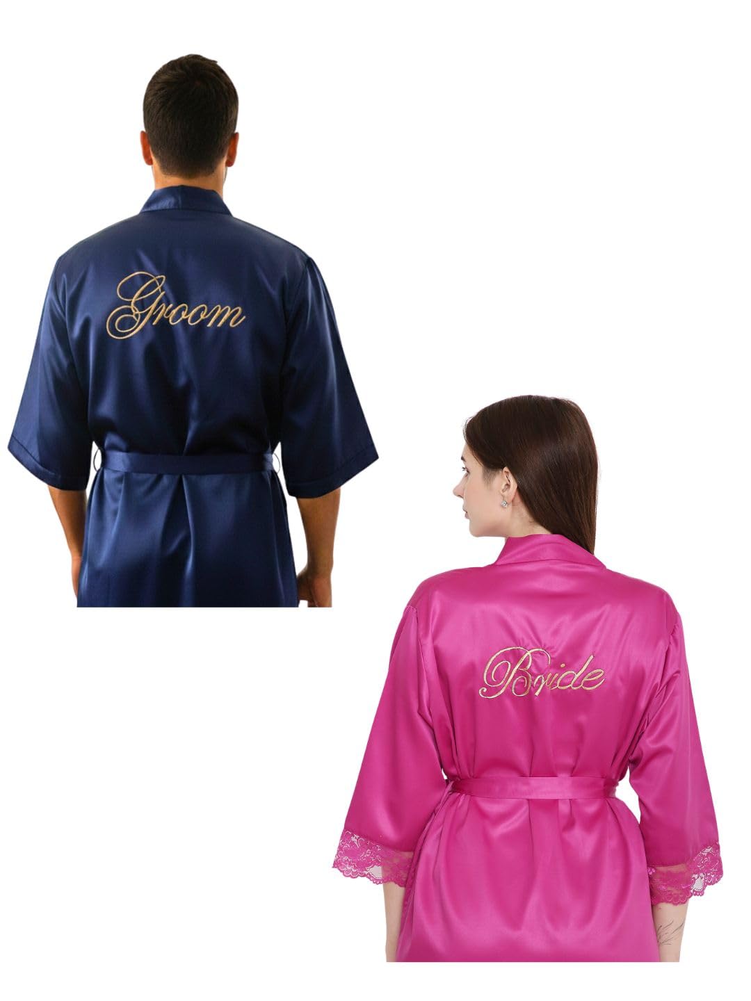 Silk Satin Robe for BRIDE and GROOM
