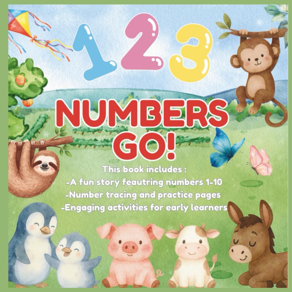 123 Numbers Go!: Learn Numbers 1–10 with Fun Stories, Activities, and Practice Pages