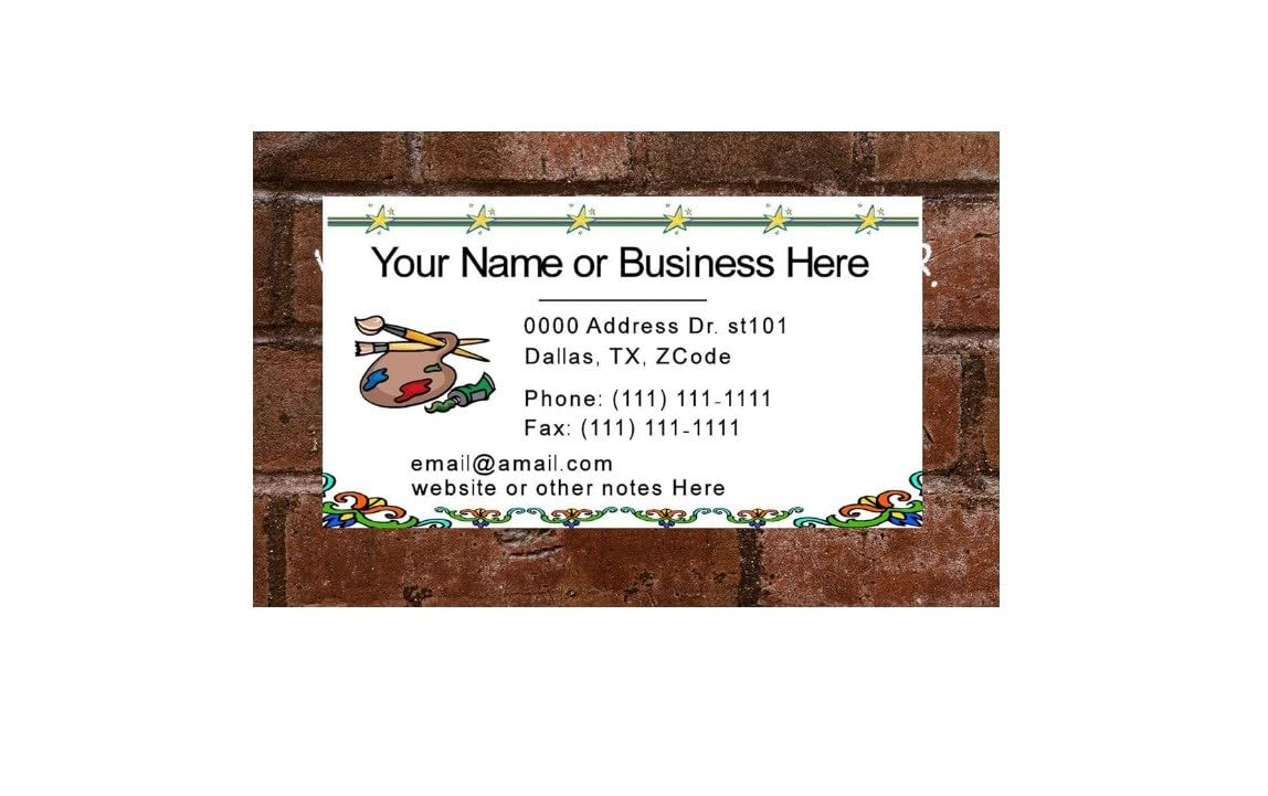 Amazon.com : 100 Business Cards for Artist, Art, Professionals