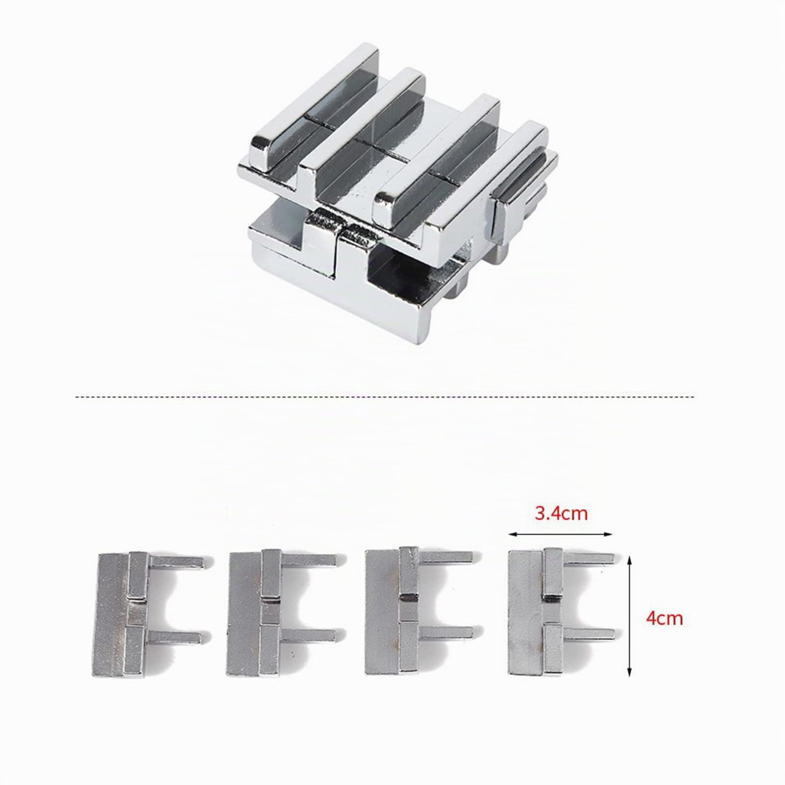 RoseFlower 3D-Knobelspiele, 15-teiliges IQ-Spiele-Puzzle-Set, Brainteaser-Puzzle aus Metall, Metall-Draht-Geduldsspiel für Erwachsene, Studenten und Kinder (Type B)