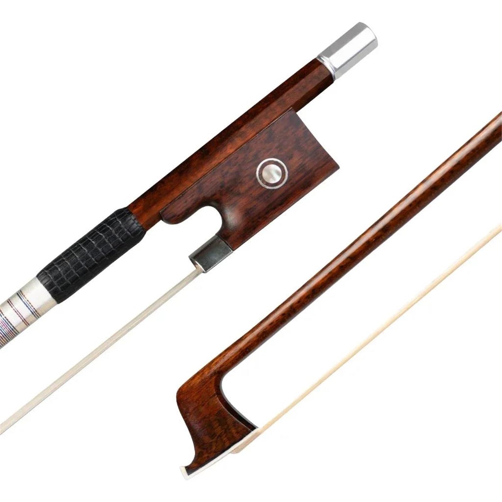 Arco Per Violino Archetto Per Violino Snakewood 4/4 Crine Di Cavallo Bianco Reattivo(2)