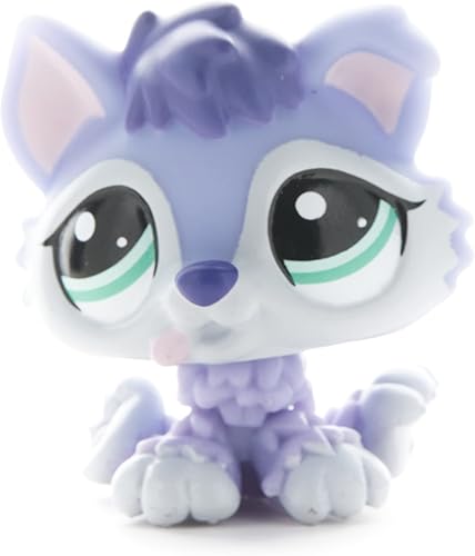 Miniatura 3 de Littlest Pet Shop Toys  Juguete de bolsillo para perro  Figura de animal Little Pet Shop  Lindo perro Husky lavanda  Mini juguete para perro de pelo