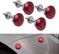 Vista 11 de Xotic Tech - Juego de 4 tapas de bloqueo de parachoques con botón de liberación rápida universal para automóvil (negro)