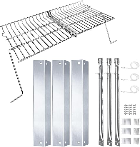 Hisencn Rejilla de calentamiento de parrilla y tubo de quemador de acero inoxidable, tienda de campaña de placa de calor, encendedor para parrilla