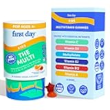 First Day Kids Multivitamin Gummies Age 4+, Strawberry & Orange - Kids Vitamins Multivitamin Gummy A C D3 K2 B1 B2 B6 B12 Folate, Immunity & Brain Function, Vegan - 30 Day Supply, Packaging May Vary