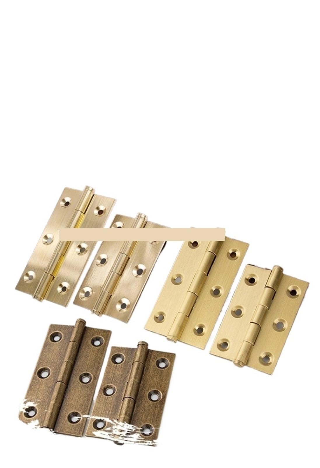 4Pcs Antique Brass Door Hinges 2/2.5/3 inch Cabinet Door Hinge(T3604 Bronze 64mm)
