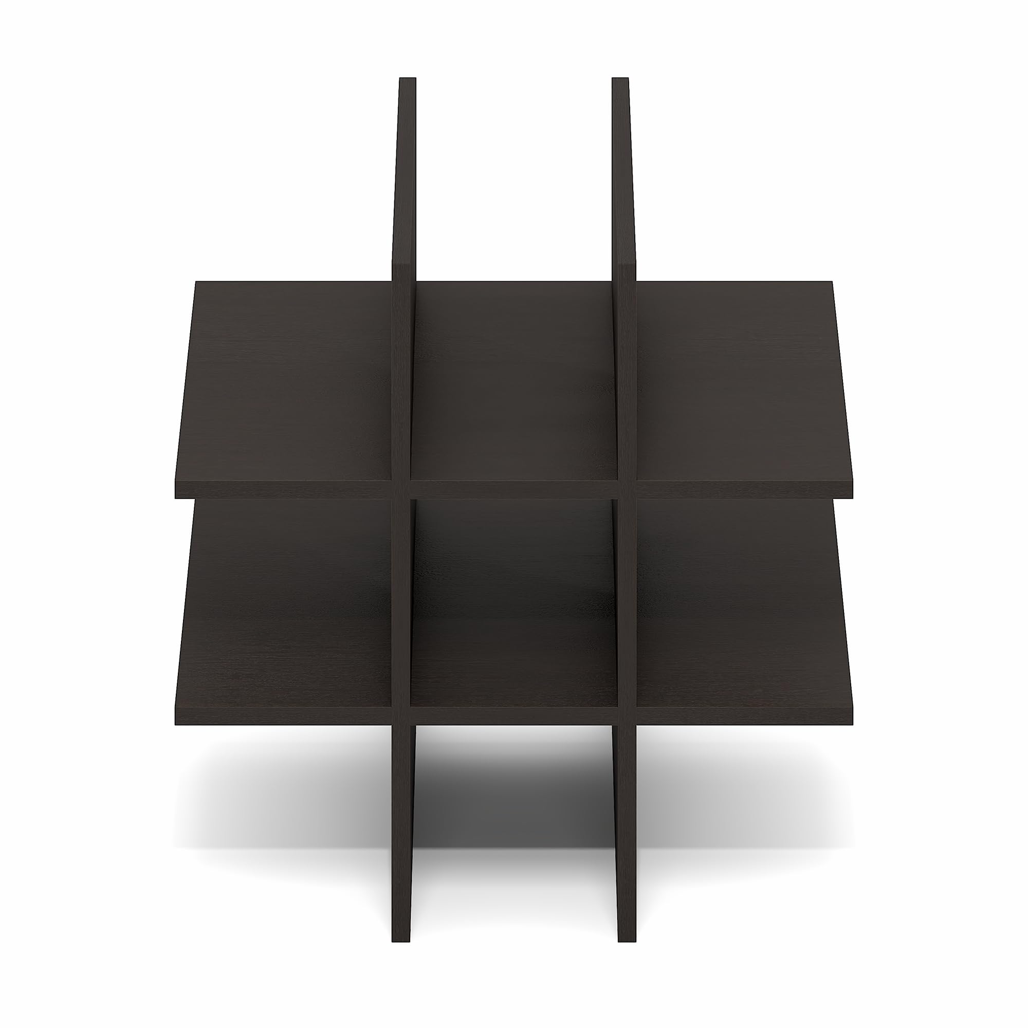 Furinno Cubicle Würfel-Einsatz, 9-Fächer Cube Organizer, Regalzubehör, passend für Furinno Triple Thick Cubes und IKEA Kallax, für Aufbewahrung und Organisation, Schwarz Dunkleiche