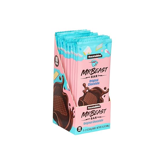 Buy MrBeast Original Chocolate Bars by Feastables Online in Pakistan - 10 Count