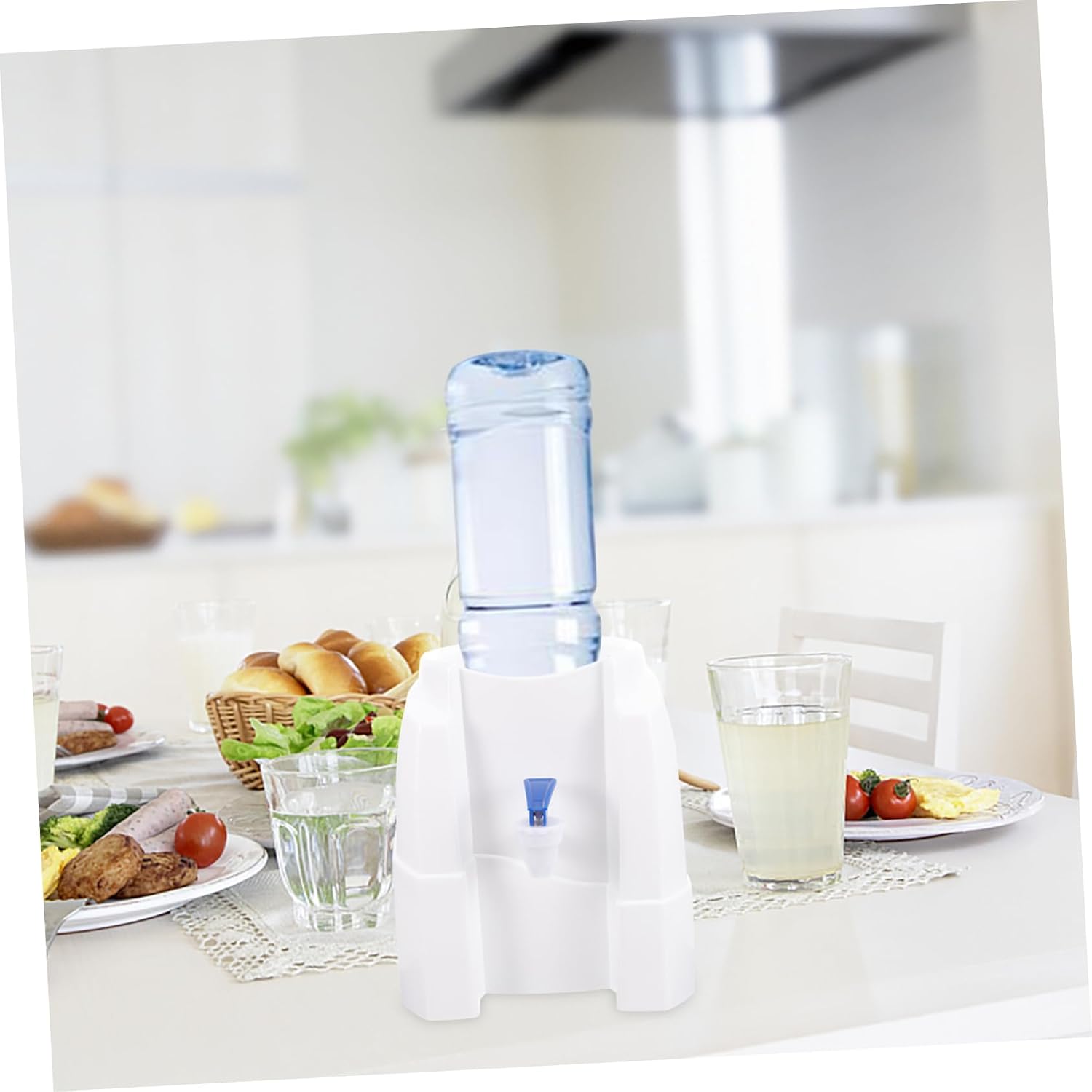 Portable Mini Cold Water Dispenser Stand with Faucet Plastic Bottle Holder for Countertop Use Space Saving Water Jug Support for Office Outdoor Camping and Daily Drinking Needs