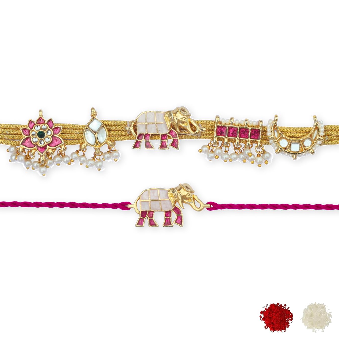 Gajraaj Bracelet Lumba & Rakhi Set (Multi-colour) for Women & Men-image-1