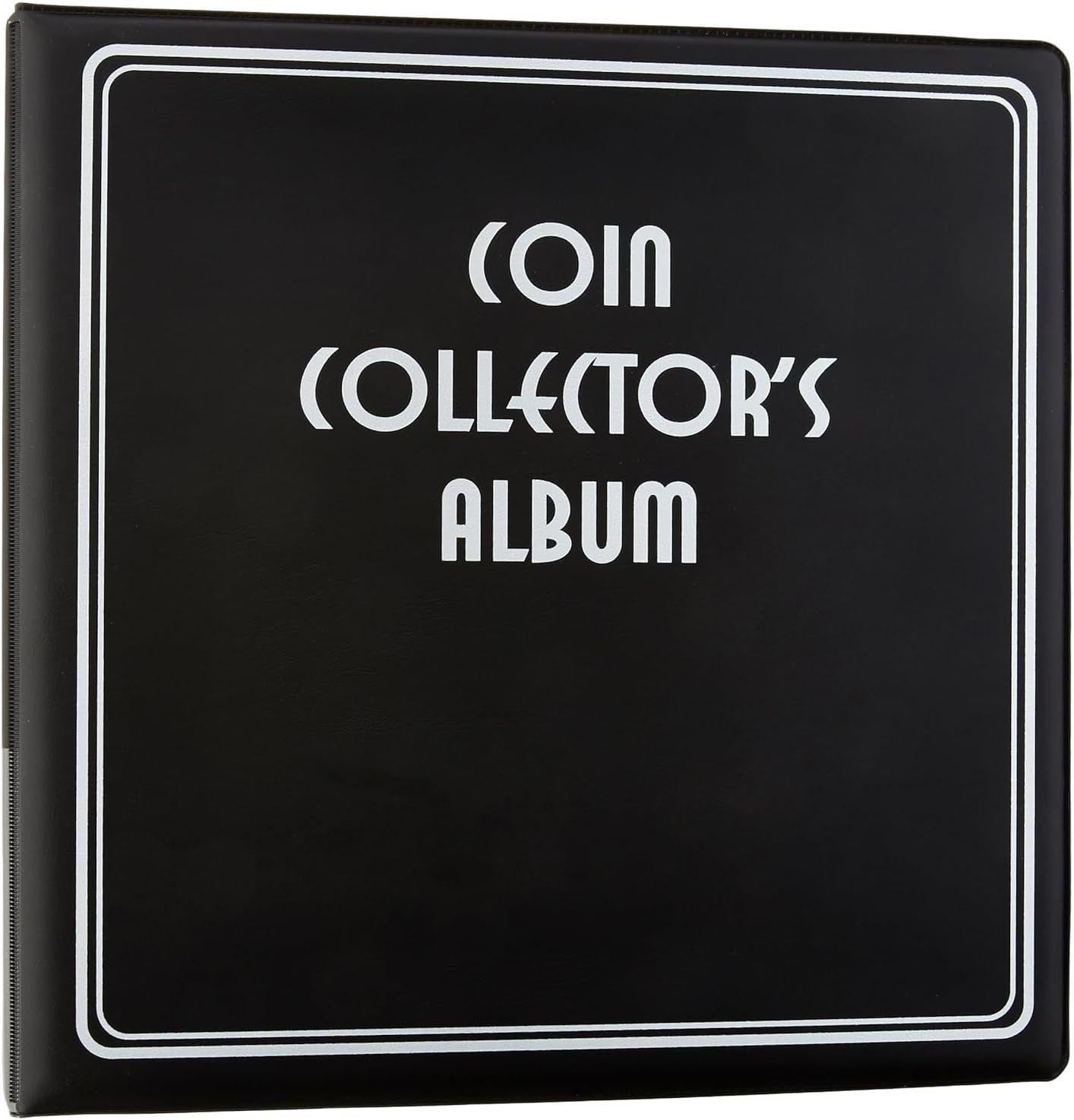 BCW 3-Inch Coin Collectors Album – Black | Heavy-Duty Coin Binder for Collectors | Holds Up to 90 Pages | Durable Coin Collection Book Holder