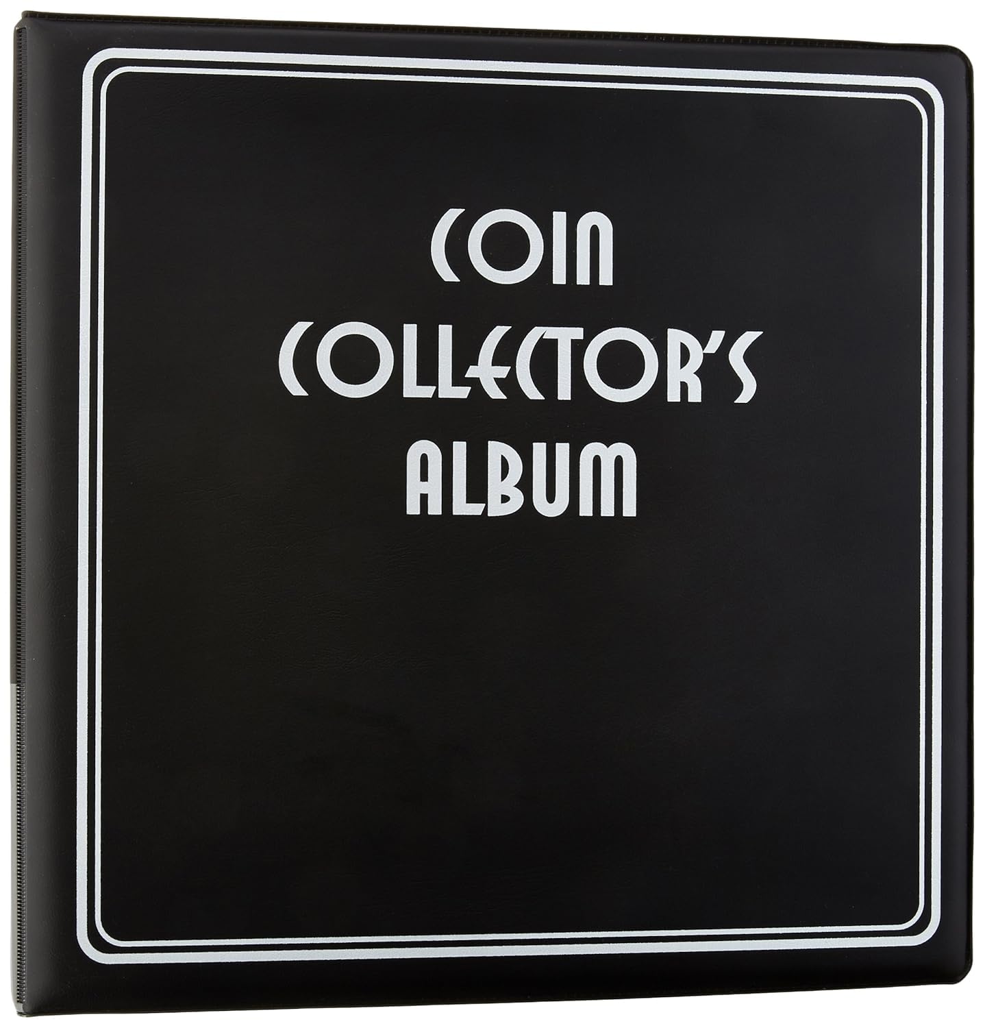 BCW 3-Inch Coin Collectors Album – Black | Heavy-Duty Coin Binder for Collectors | Holds Up to 90 Pages | Durable Coin Collection Book Holder