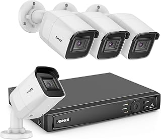 ANNKE H800 8CH Bullet POE CCTV Camera System with 4K H.265+ NVR, 4X 8MP HD IP67 Camera w/Audio Recording, Sony Sensor, 100ft EXIR 2.0 Night Vision, Supports 256GB TF Card, NO HDD