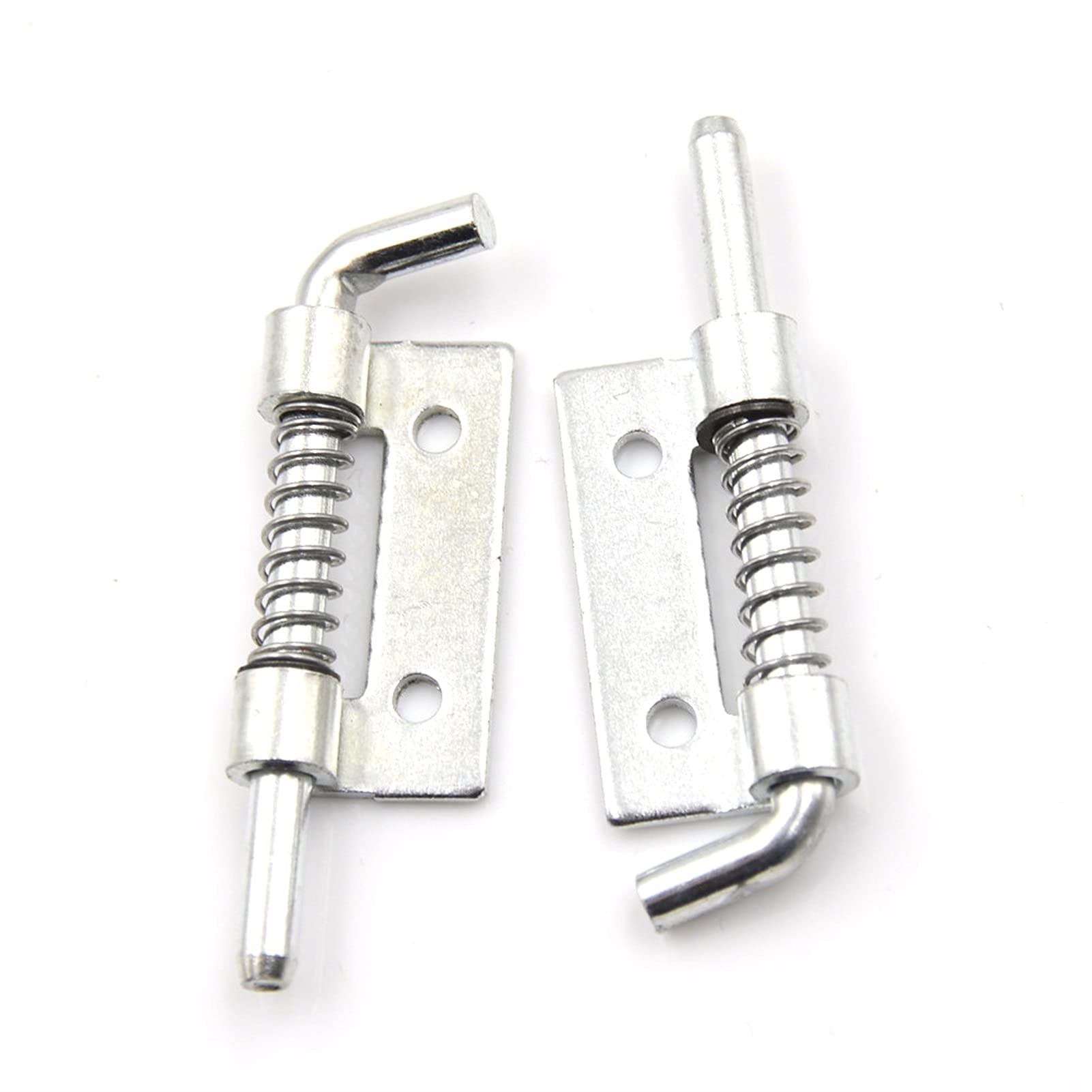 Chiavistello scorrevole Serratura for porta, chiavistello for cancello, 5 pezzi / lotto Catenaccio di sicurezza in metallo caricato a molla in argento Chiavistello a molla Chiusure a molla Pulsante ha