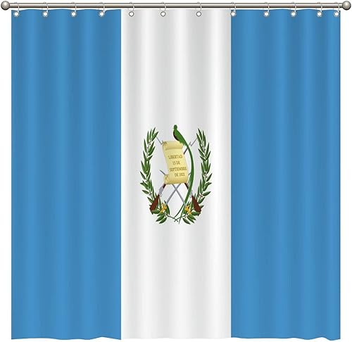 Miniatura 9 de Rimego Cortina de ducha con 12 ganchos, impermeable y resistente a las arrugas, para bañeras de poliéster, 72 x 72 pulgadas