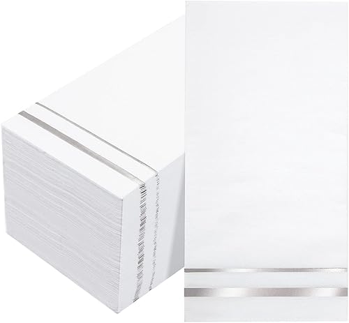 BUCLA 100 servilletas desechables de 3 capas Servilletas de papel color plata desechables de alta calidad Servilletas de Navidad servilletas de