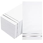 BUCLA 100-Count 3-Ply disposable Napkins - Silver Paper Napkins Disposable Premium Quality - Christmas Napkins/Dinner Napkins Disposable Soft, Absorbent for Kitchen, Parties, Weddings or Events