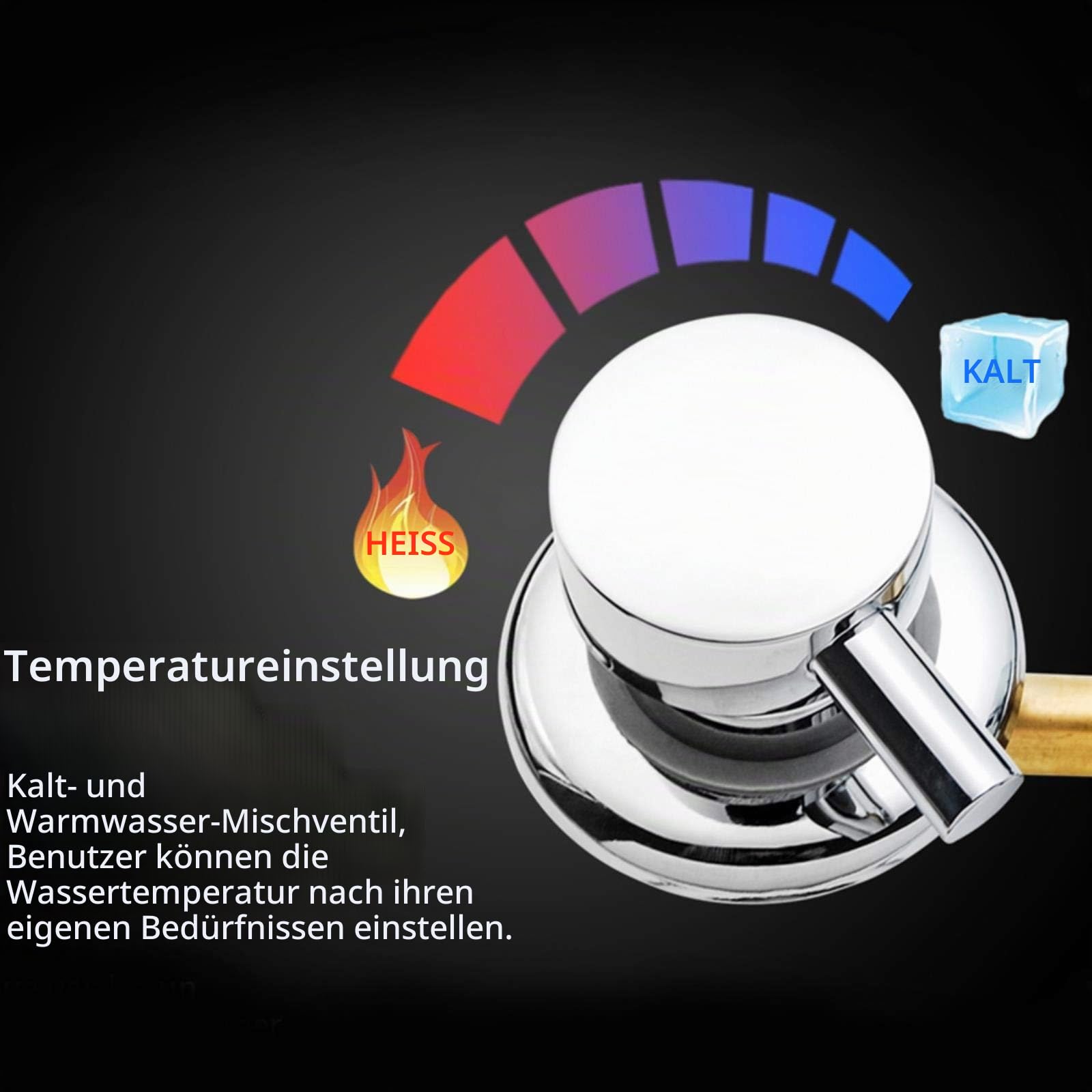 Wandmontage Dusche Zimmer 2/3/4/5 Wege Wasserauslass Mischer Messing | Mischbatterie dusche Messing Dusche Wasserhahn Schraube oder Intubation Kupfer Mischventil kaltes warmes Wasser verchromt