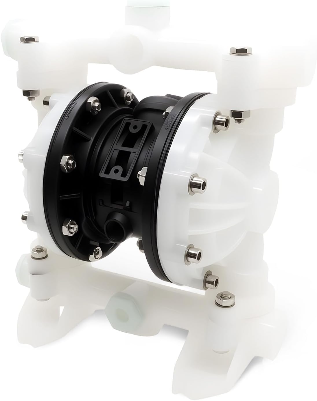Nakkaa Pneumatic Double Diaphragm Pump PTFE 22GPM Transfer Pump 1" In/Out Max 120PSI, Used to Transport Various Low Viscosity Liquids Such as Hydraulic Fluid, diesel, coating,etc