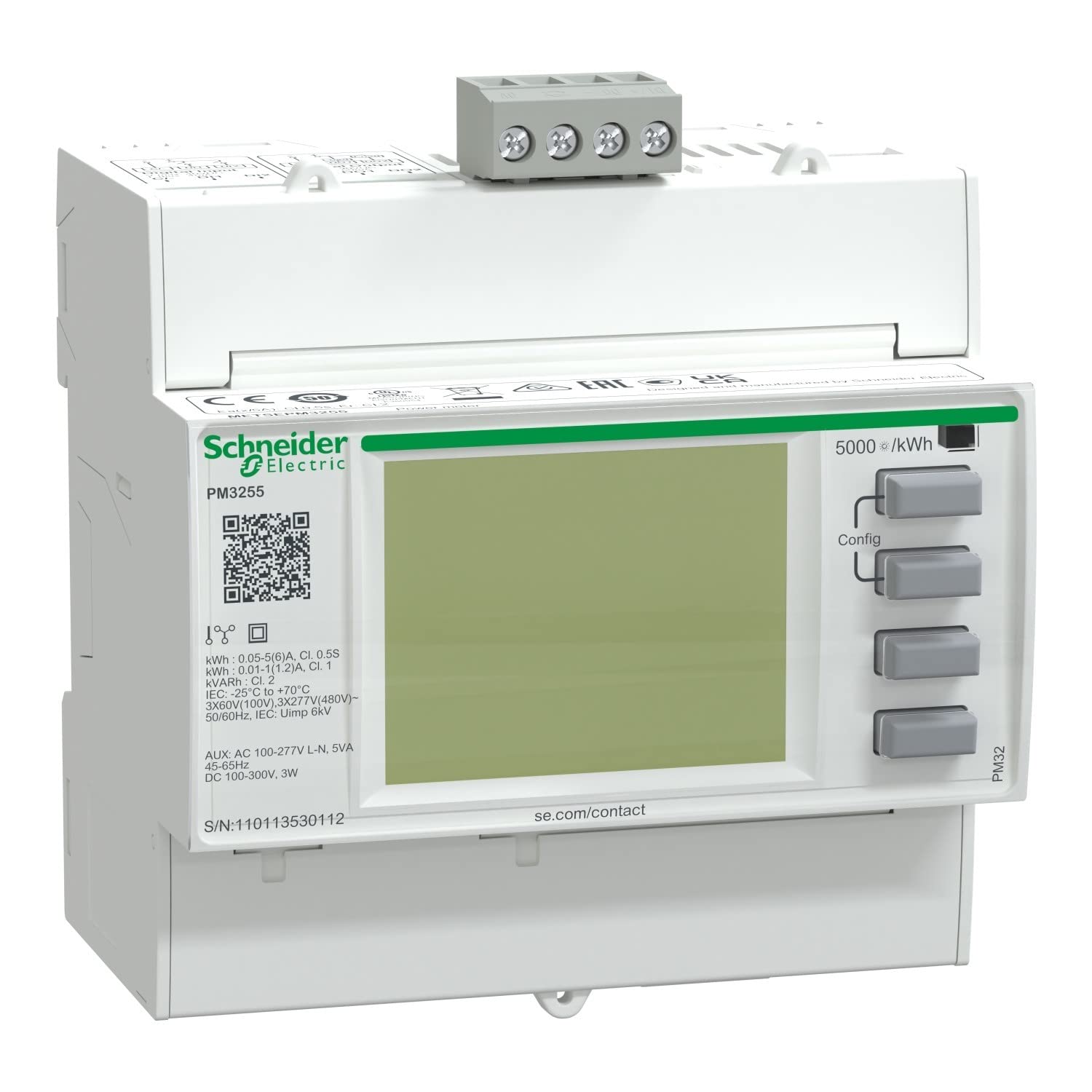 Modbus PM3255 rail din avec alarme 2ED 2SD pour tableau
