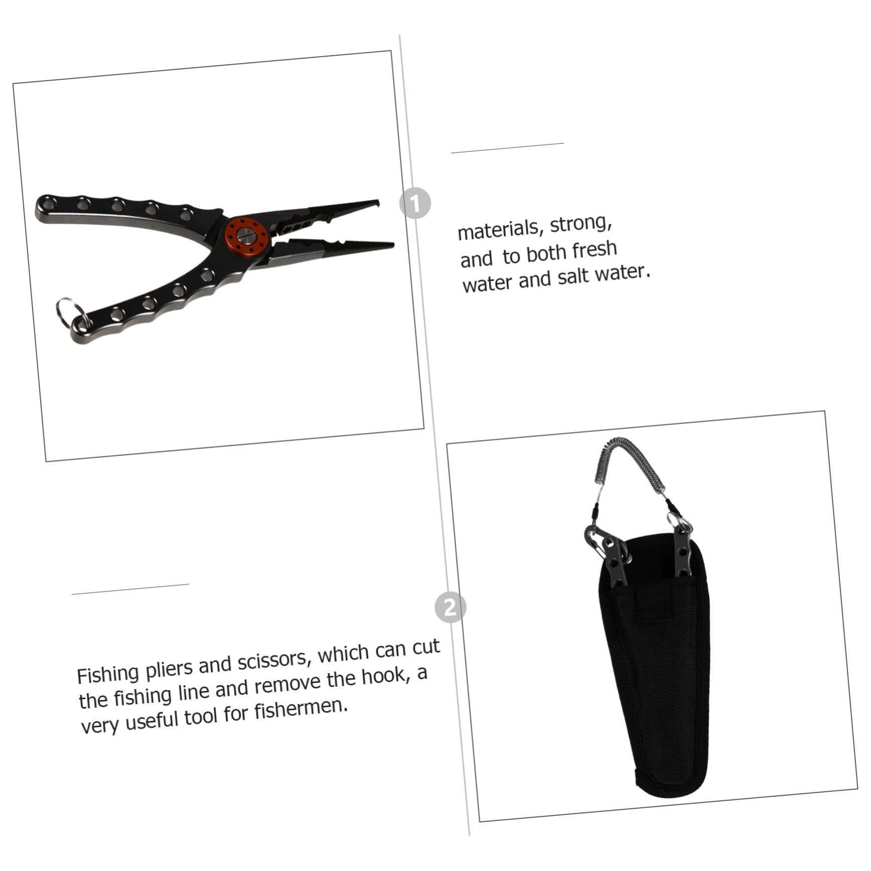 Anneome Fishing Plier Aluminium Legierung Multifunktionale Hakenentferner Und Schnur Cutter Für Angeln Leicht Ergonomisch -bedienung Konstruktion Für Verschiedene Angelschnüre