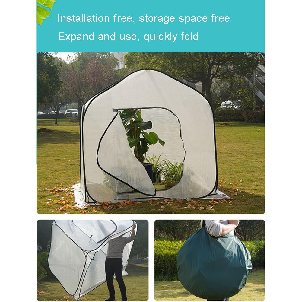 begehbares zelt Pop-up Gewächshaus Zelt, tragbarer Gewächshaus Garten, Gewächshaus, Garten Pflanze heißes Haus, dauerhafte PE Abdeckung, zum Schutz der Pflanze vor kaltem Frost ( Farbe : Weiß , Größe : 150 Garten Colour:Orange/Grey Glamping for All Seasons: MG400